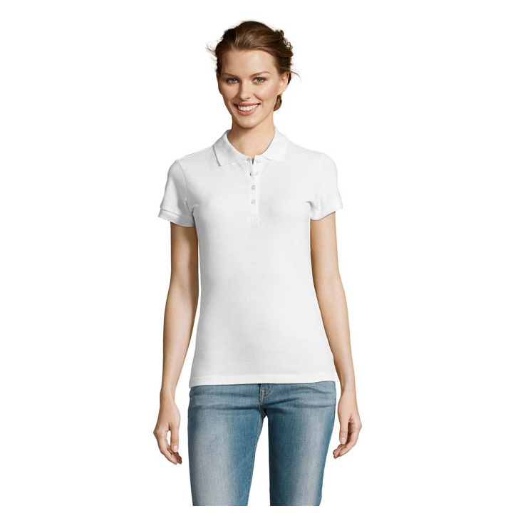 PEOPLE Damskie POLO 210g - S11310 (MOCN#WH)