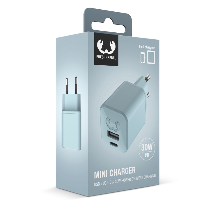 Miniładowarka USB + USB-C PD posiada 2 porty - LT49407