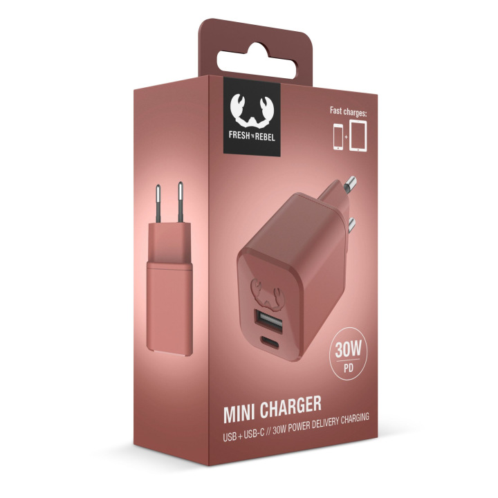 Miniładowarka USB + USB-C PD posiada 2 porty - LT49407