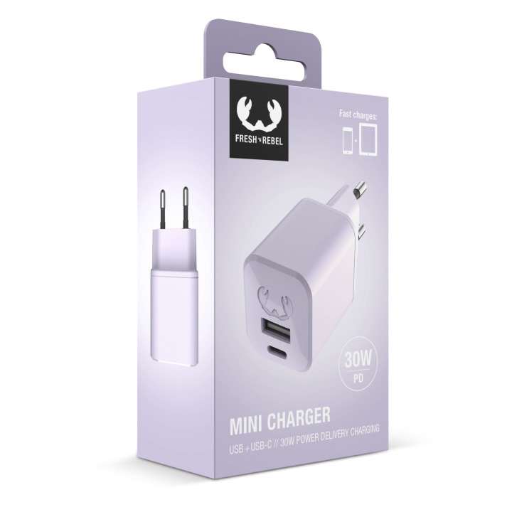 Miniładowarka USB + USB-C PD posiada 2 porty - LT49407