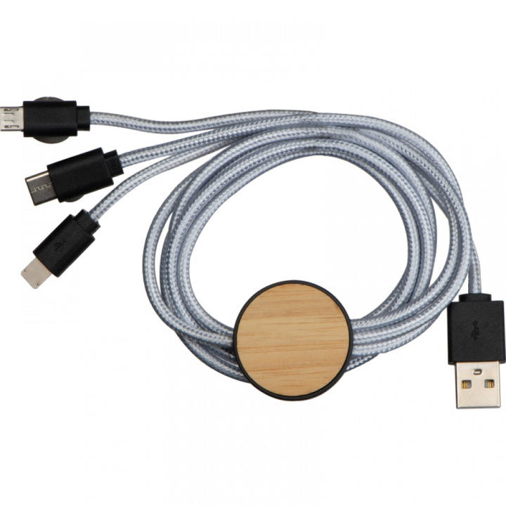 Długi kabel do ładowania z trzema końcówkami  - 3395107