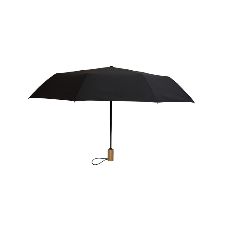 Parasol z drewnianą rączką Granton czarny - R17953 (gadzety reklamowe)