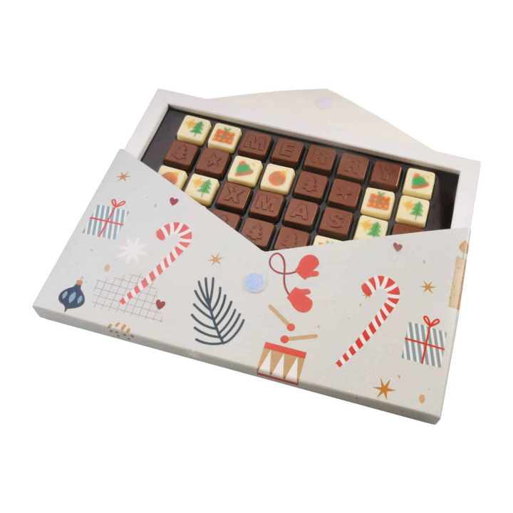 Zestaw czekoladek choco text 4 linie_ xmas - SLOD-0594S_XMAS