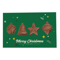 Zestaw czekoladek ŚwiĄteczna kartka z bombkami - SLOD-0102Xmas