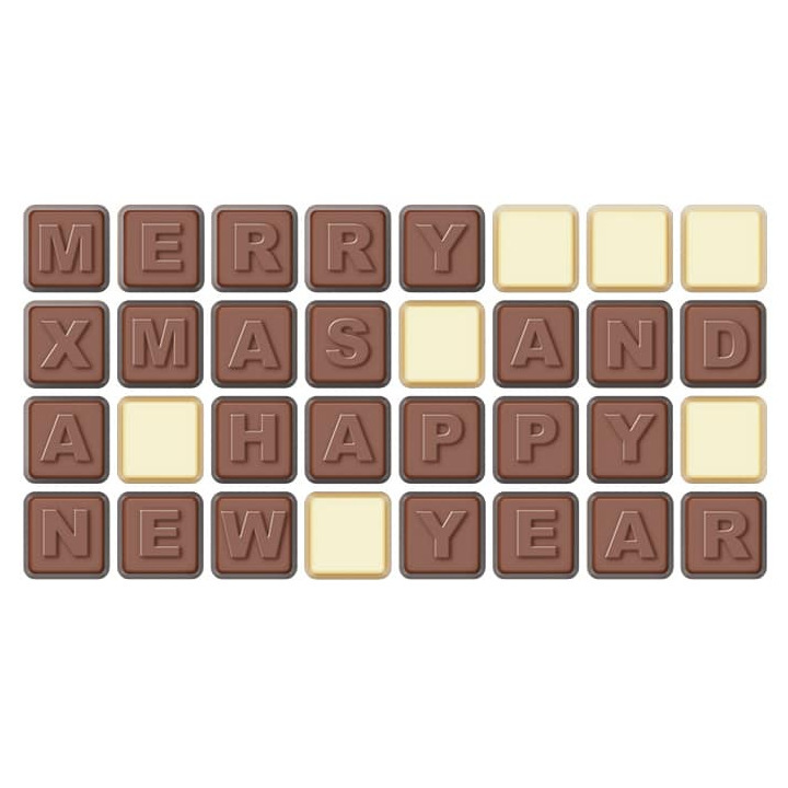 Zestaw czekoladek choco text 4 linie w kopercie separate xmas - SLOD-05940594SXmas