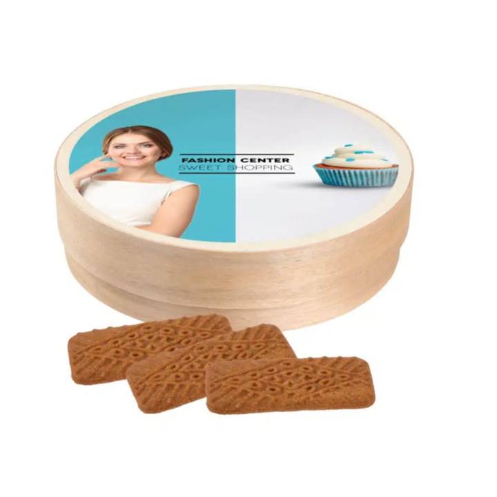 Ciastka reklamowe korzenne wooden box 70 g - SLOD-0046