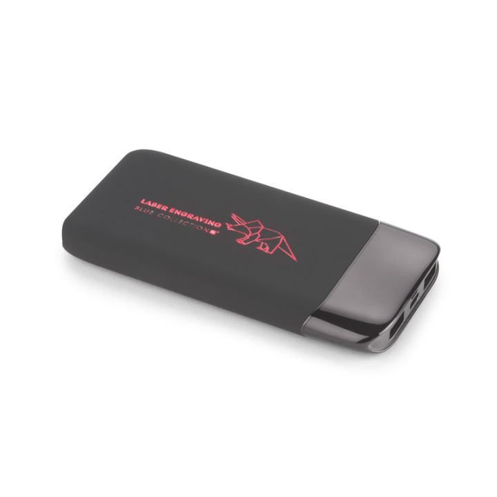 Power bank z gumowaną powłoką o pojemności 8000 mAh - AS 45130