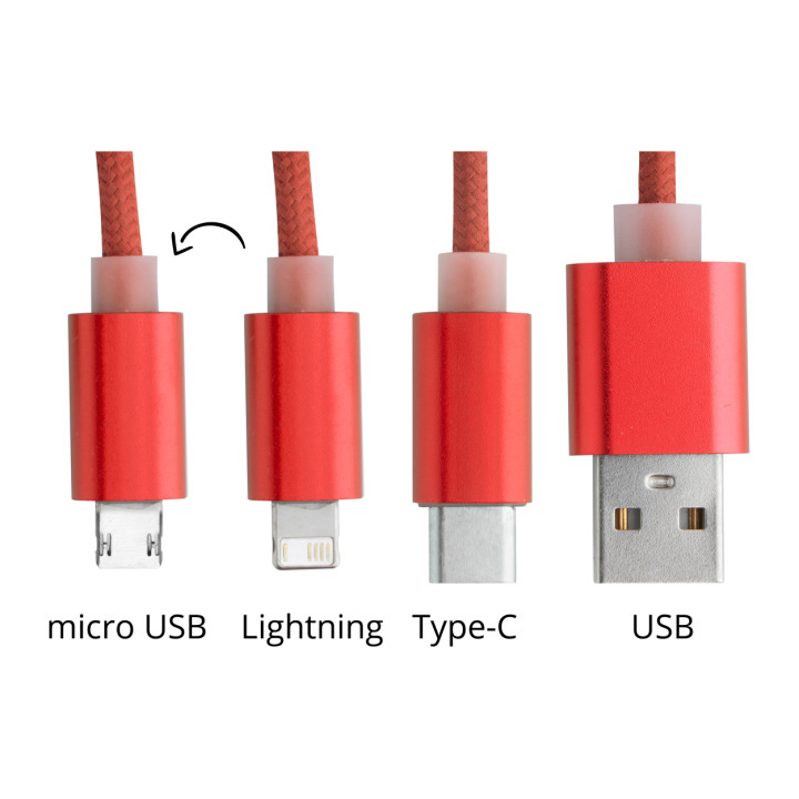 Aluminiowy kabelek USB z brelokiem - AP721102 (ANDA#05)