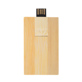 Bambusowy pendrive w kształcie karty kredytowej - AP897087 (ANDA#)