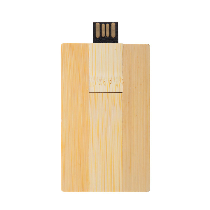 Bambusowy pendrive w kształcie karty kredytowej - AP897087 (ANDA#)