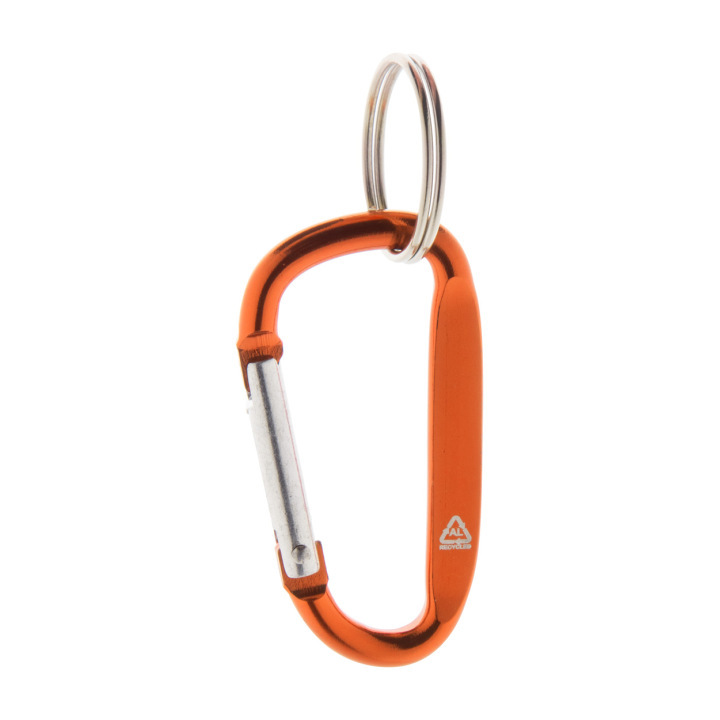 Brelok do kluczy karabińczyk z aluminium z recyklingu - AP808062 (ANDA#03)