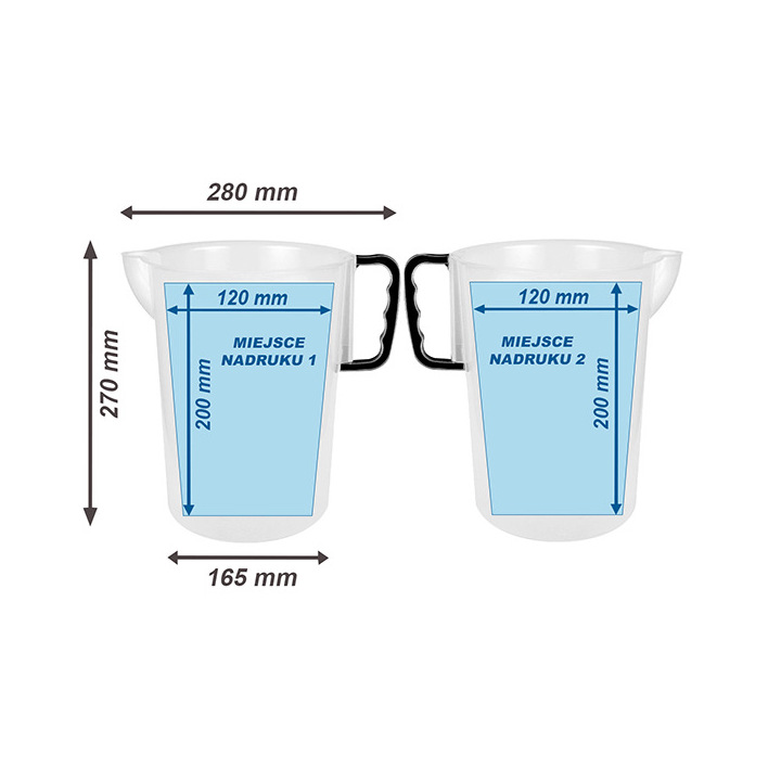 Pojemnik z miarką i rączką - 5000 ml