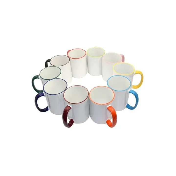 MAX mug 450ml with coloured handle sublimation