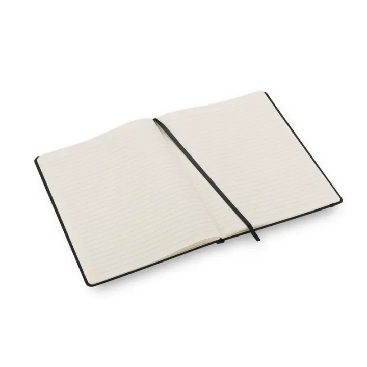 Tasteful B5 notebook with coloured rubber band made of PU eco leather - 18004