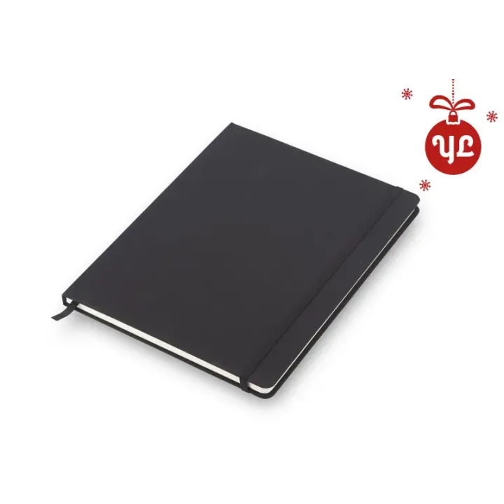 Tasteful B5 notebook with coloured rubber band made of PU eco leather - 18004