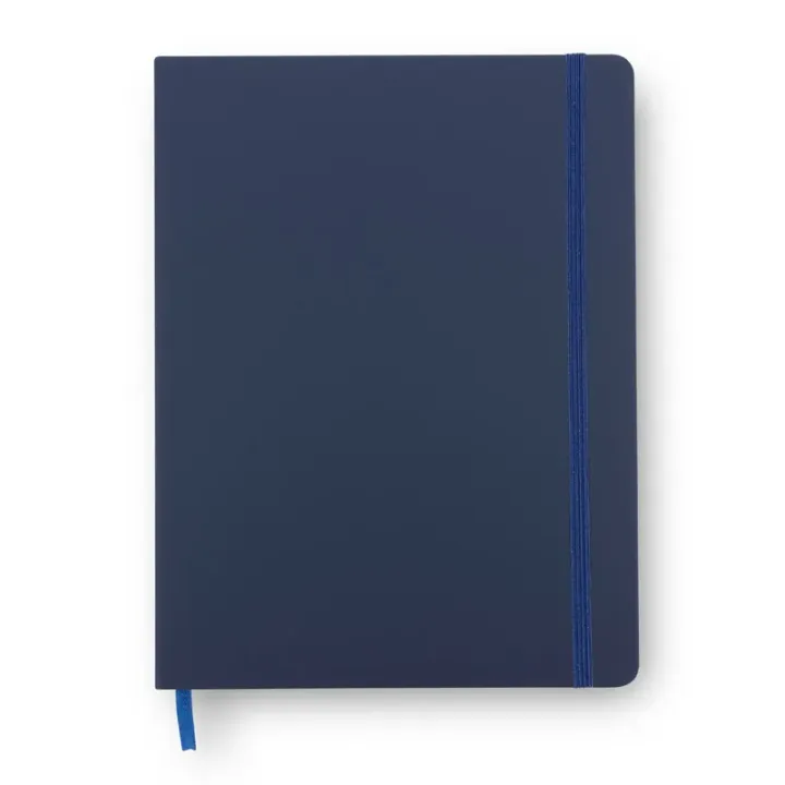 Tasteful B5 notebook with coloured rubber band made of PU eco leather - 18004