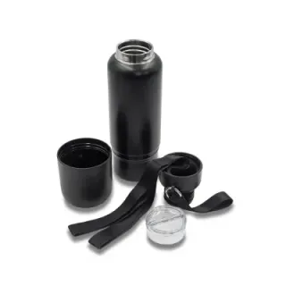 Multina Multifunctional vacuum bottle 500ml black - R08437 (gadzety reklamowe)