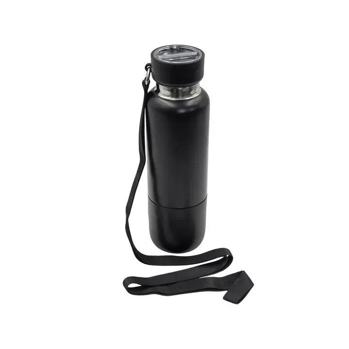 Multina Multifunctional vacuum bottle 500ml black - R08437 (gadzety reklamowe)