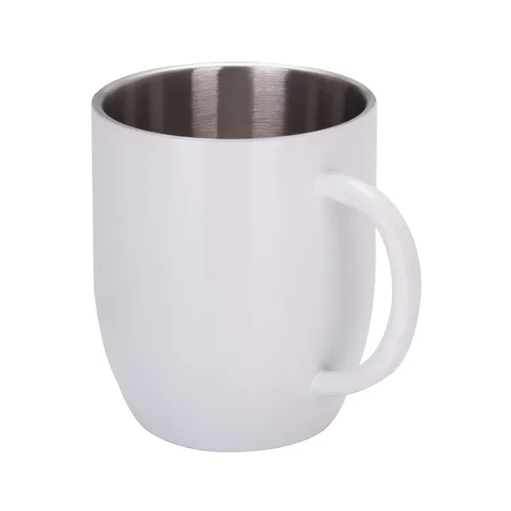 350 ml Alis Steel mug with sublimation coating white - R08199 (gadzety reklamowe)