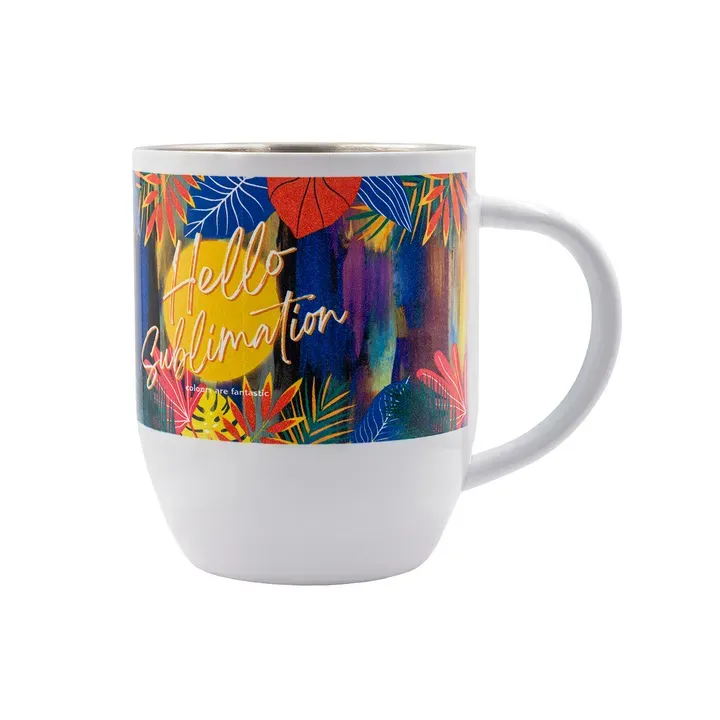 350 ml Alis Steel mug with sublimation coating white - R08199 (gadzety reklamowe)