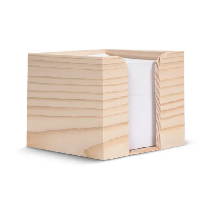 Blok 10x10x8.5cm FSC w drewnianym pudełku kostkowym - LT91765 (N0094)