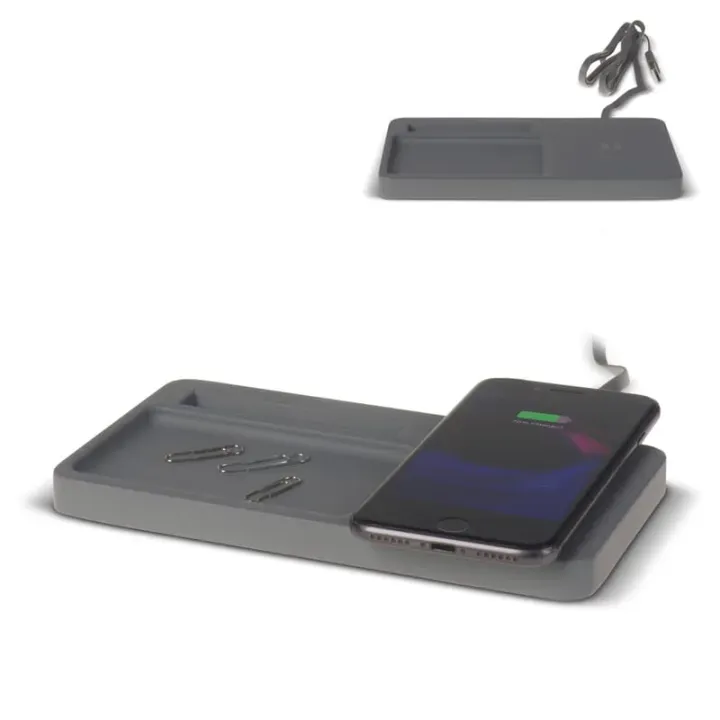 Limestone Desk organizer with wireless charger 5W - LT95045 (gadzety reklamowe)