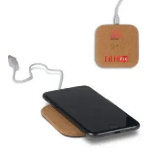 Square cork Wireless charger 5W - LT95069 (gadzety reklamowe)