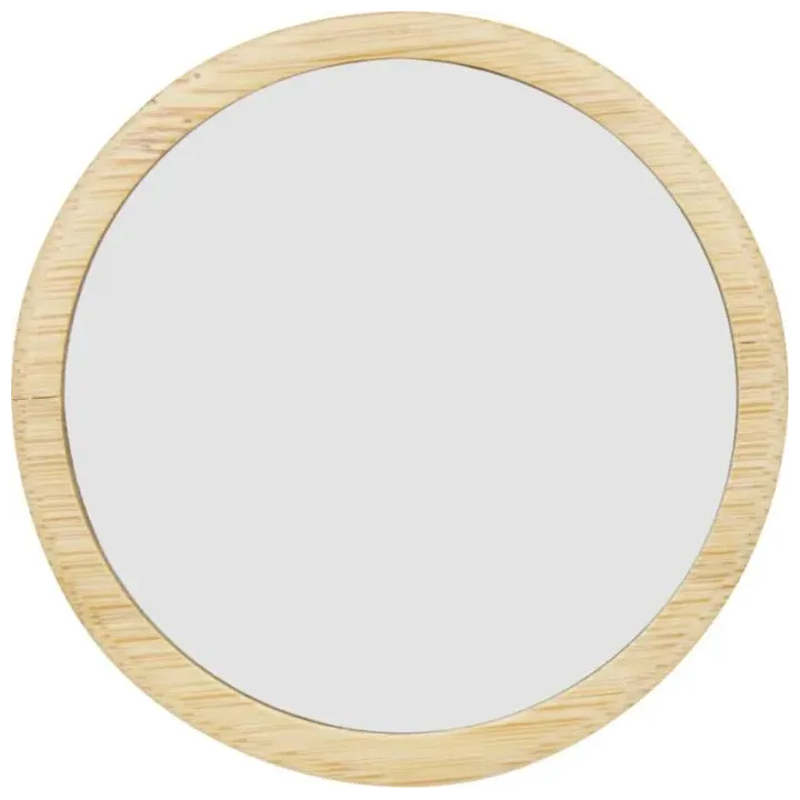 Okrągłe lustro wykonane z bambusa FSC - 12633406