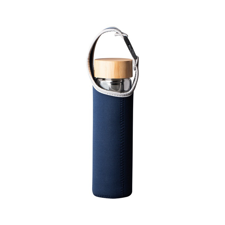 Szklana butelka w etui z zaparzaczem, 600 ml - R08273