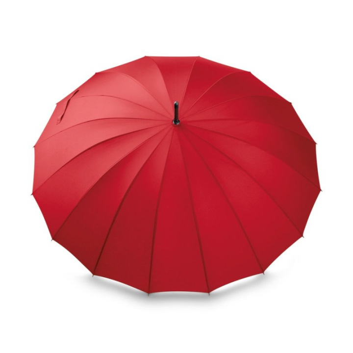 Poliestrowy parasol manualny, drewniana rączka - ST 31120