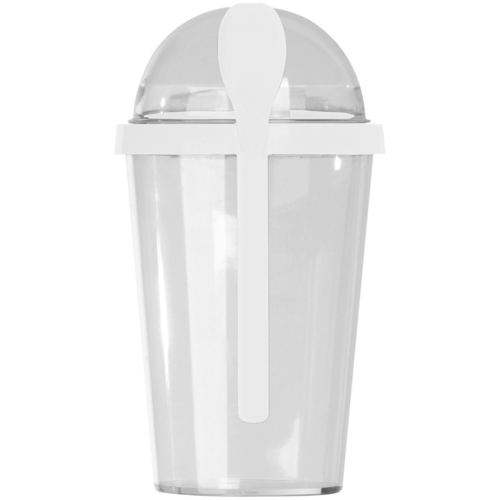 Plastikowy kubeczek jogurtowy z łyżeczką, 300 ml - MA 8098406