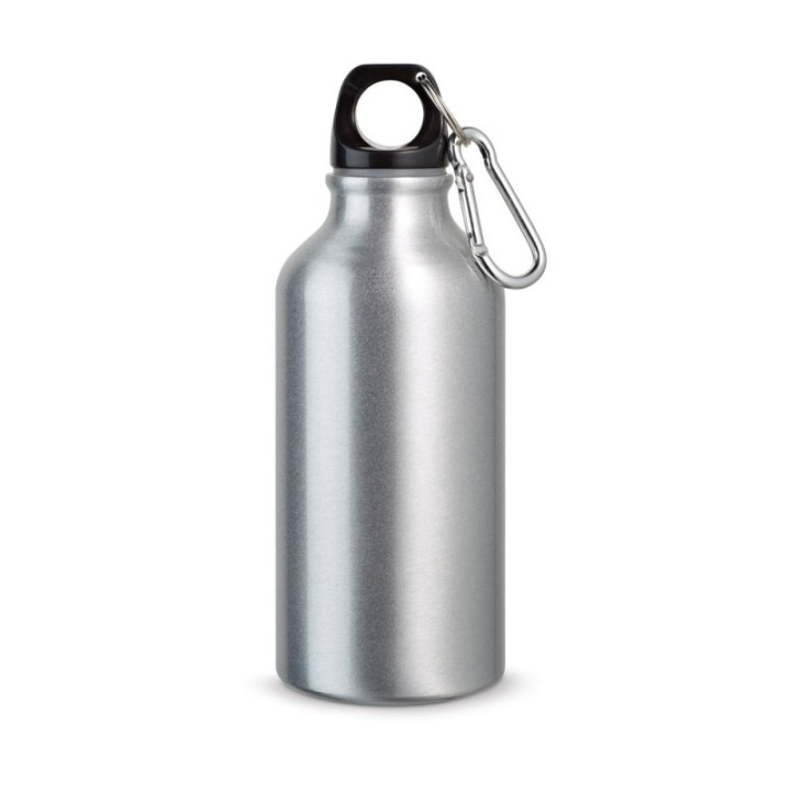 Aluminiowy bidon z karabińczykiem, 400 ml - ST 94601