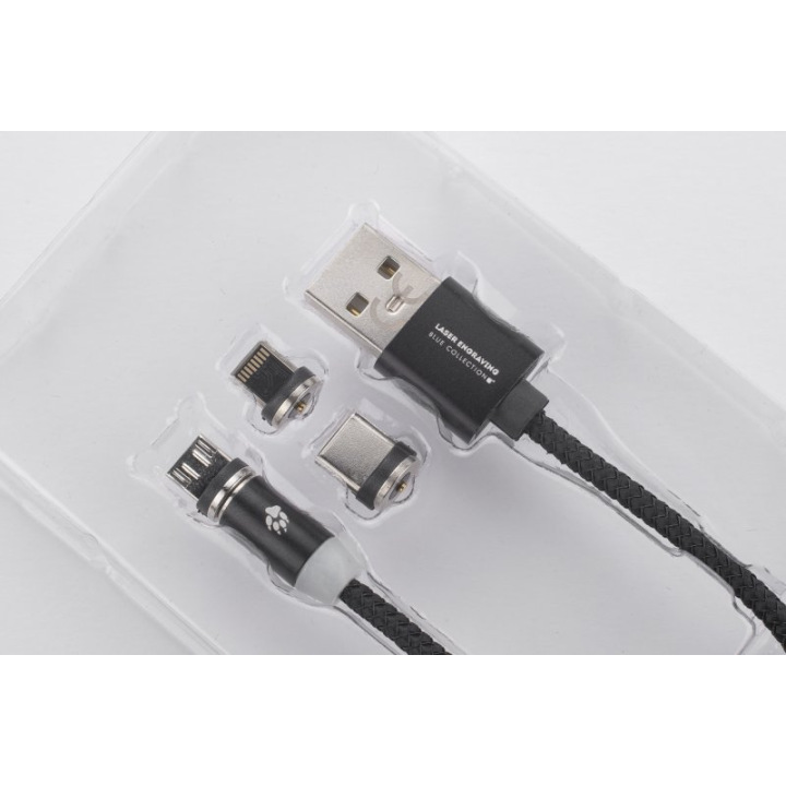 Kabel USB 3 w 1 MAGNETIC - 09118