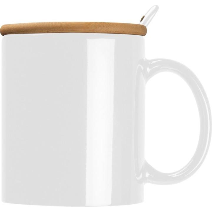 Kubek ceramiczny z łyżeczką 300 ml - 829690