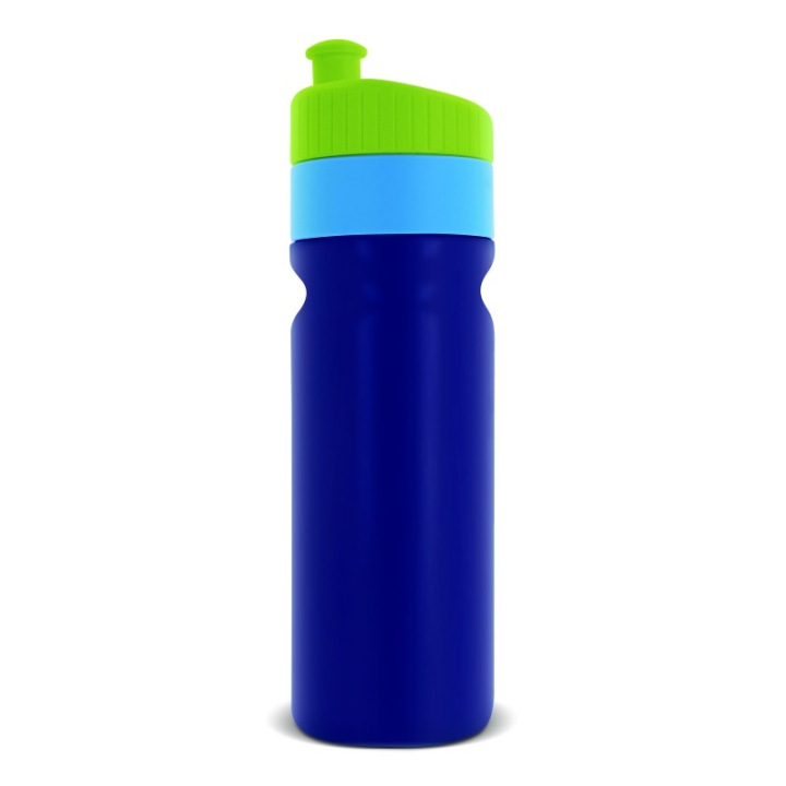 Bidon sportowy z kolorową obwódką, 750 ml - LT98786